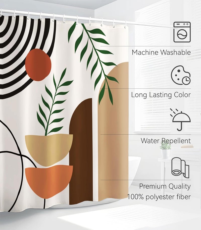 Stanoha Shower Curtain for Bathroom Stall Boho Modern Cute Aesthetic Decorative Girly Waterproof Unique Art Elegant Girls Chic Print Design Teen Pretty Women Cortinas de Baño Bathtub 72 x72 Inch - Image 3